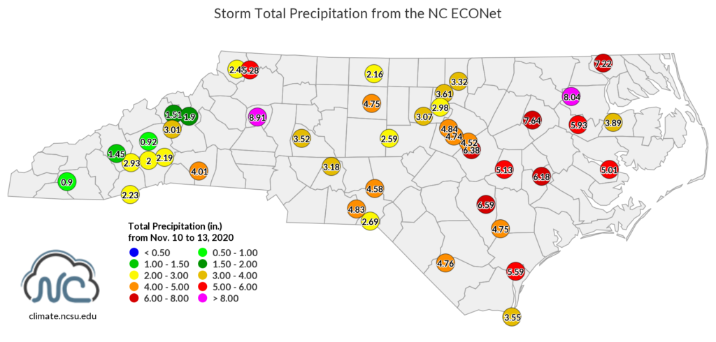 Rapid Reaction Eta Aided Rain Event Drenches Nc North Carolina State Climate Office