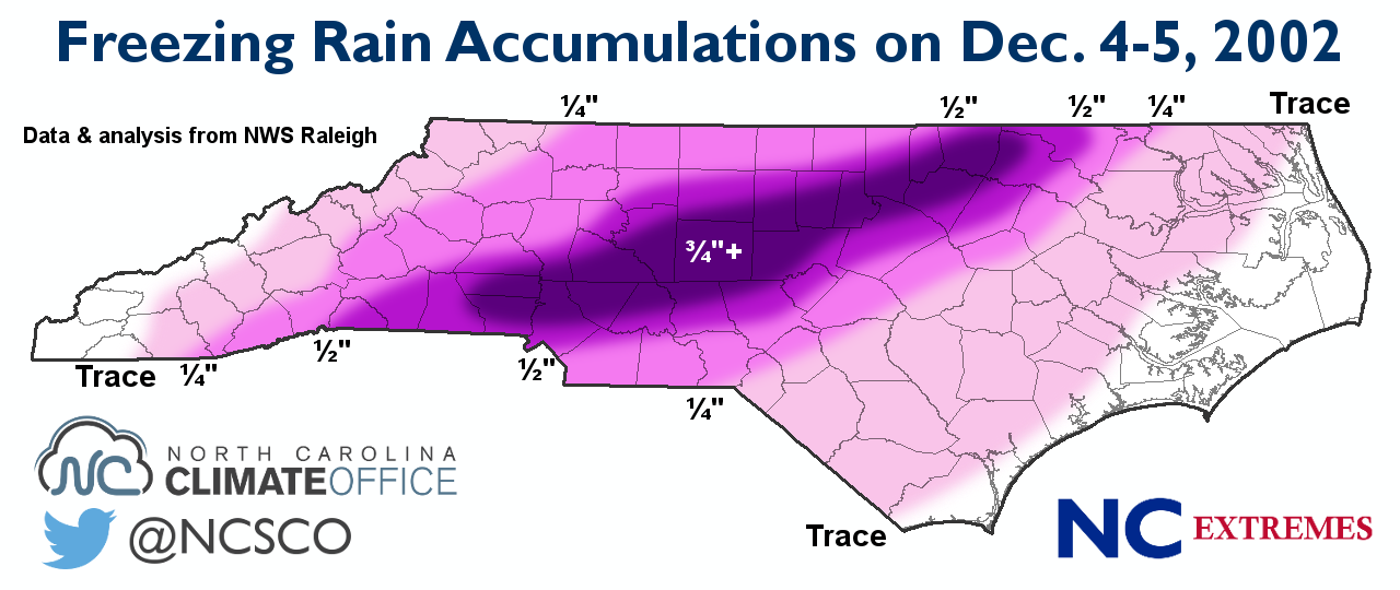 NC Extremes An Ice Storm for the Ages North Carolina State Climate