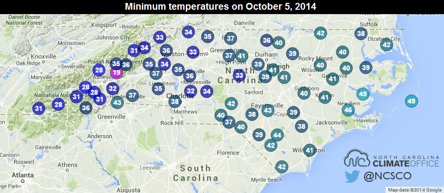 NC’s First Frost and Freeze Climatology - North Carolina State Climate ...
