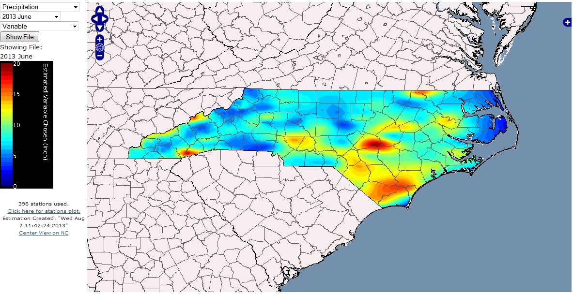 Summer Projects: High-Resolution Temperature and Precipitation north carolina temperature in march