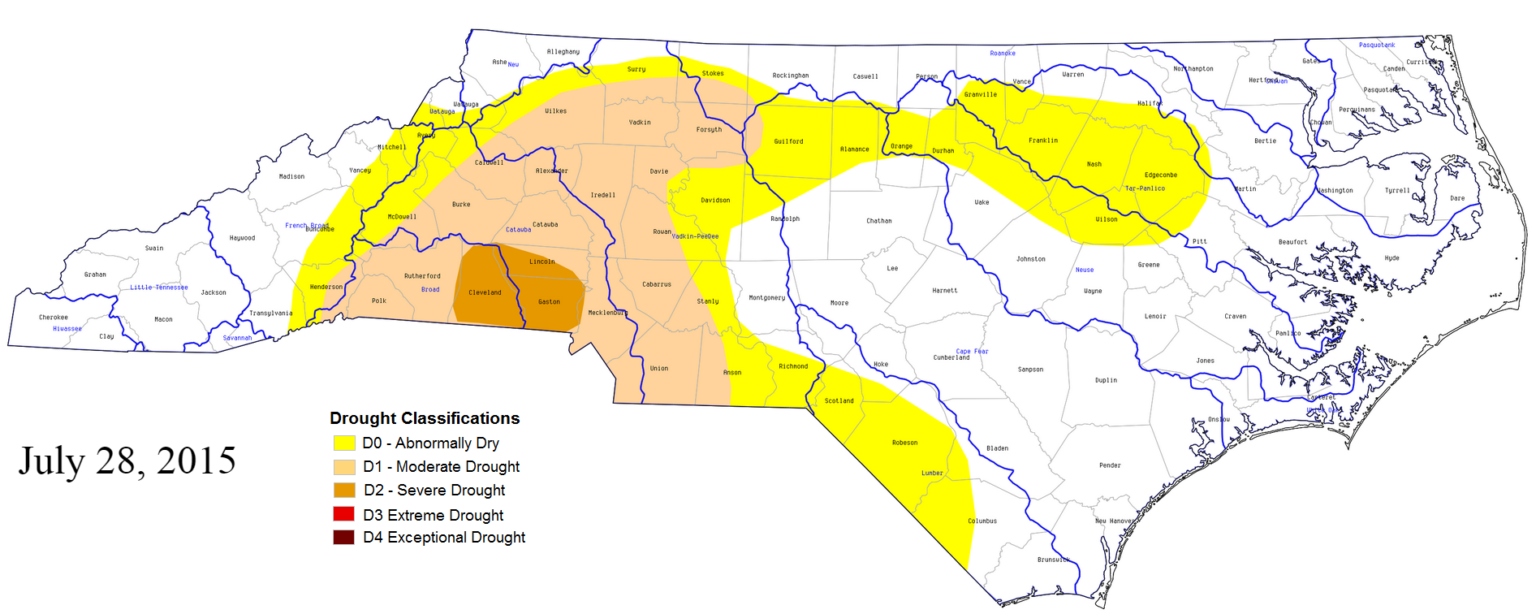 Drought Update Severe Drought Creeps Into Nc North Carolina State