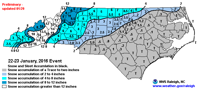 snowfall totals nc