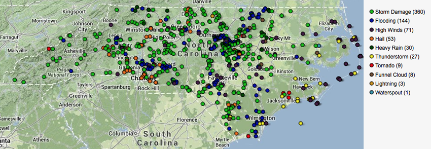 A Stormy June Sees Heavy Rain and Flooding - North Carolina State ...