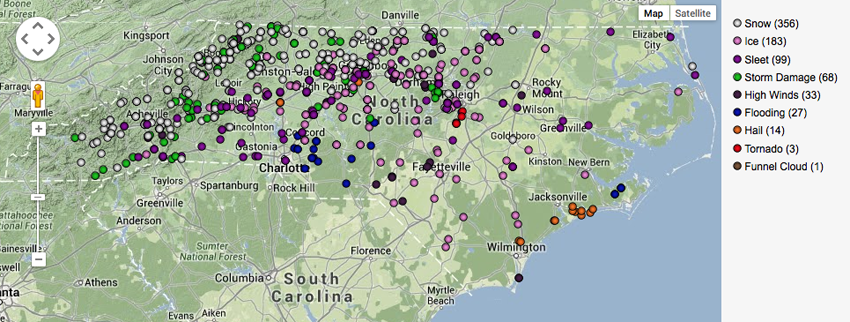 Lingering Wintry Weather Throughout a Cool March - North Carolina State ...
