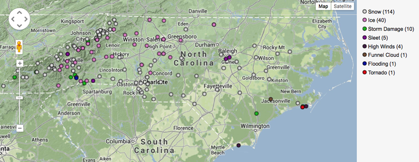 A Frigid End to Fall in November - North Carolina State Climate Office