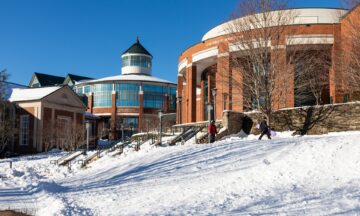 A photo of snow on the Appalachian State campus (Jan 2022)