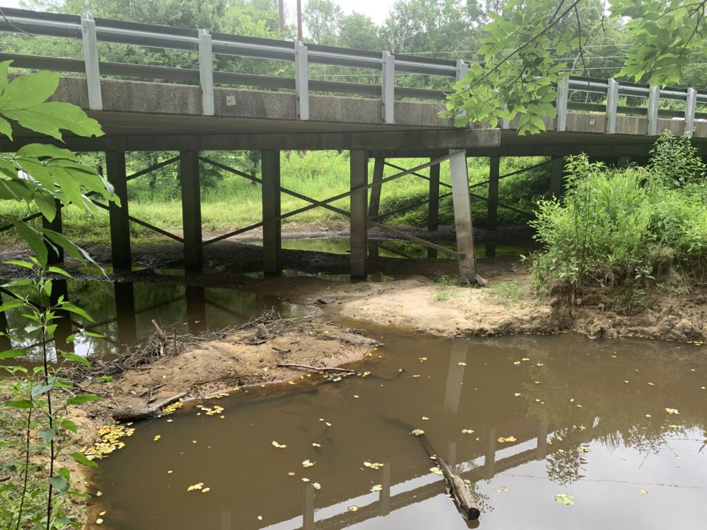 Low water shot at Pig Basket Creek in Nash County