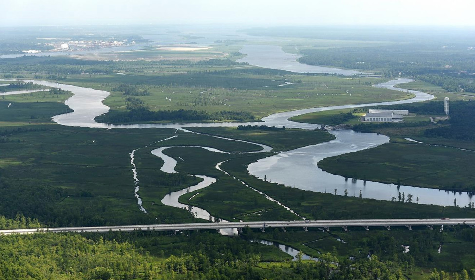 A photo of the Cape Fear River near Wilmington