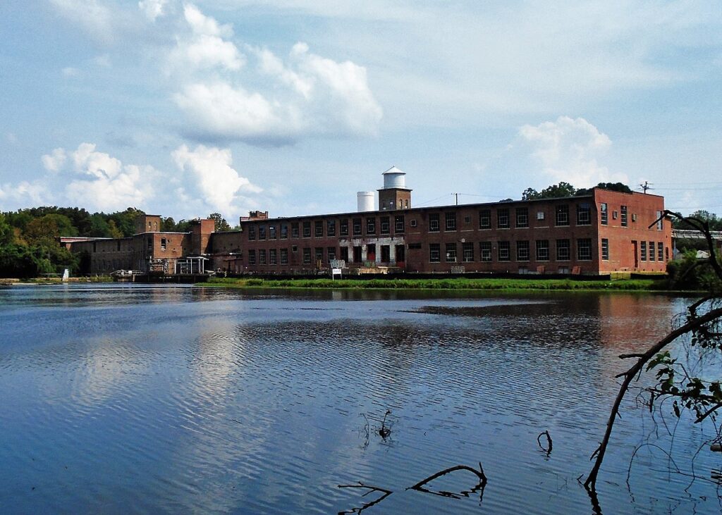 A photo of the Tar River at Rocky Mount Mills