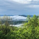A photo of cloud cover and fog in the North Carolina Mountains