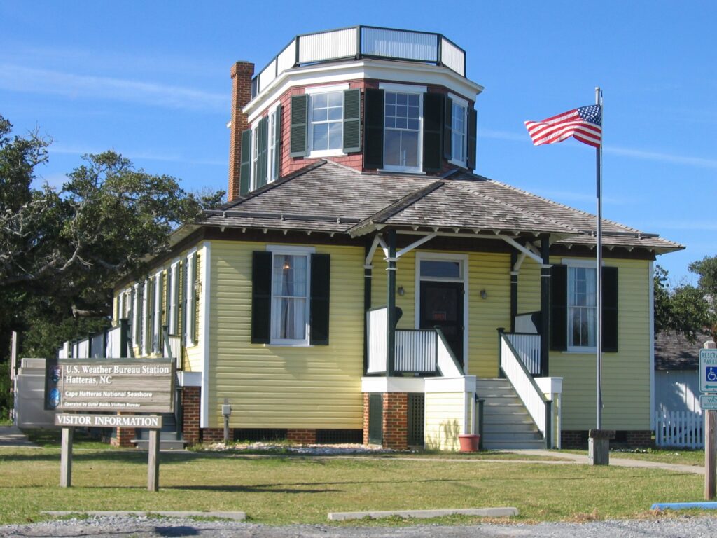 A photo of the historical US Weather Bureau Station in Hatteras