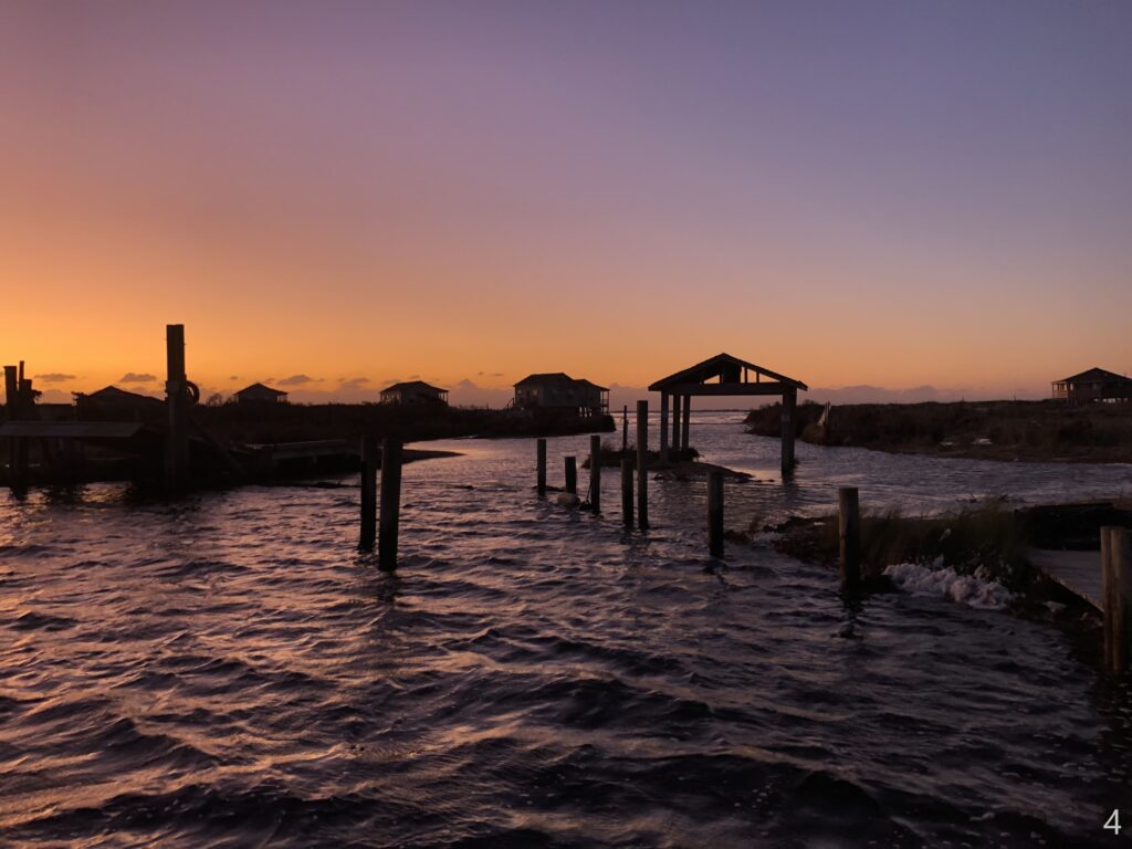 A photo of flooding in Long Point Basin after Dorian