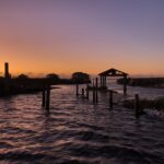 A photo of flooding in Long Point Basin after Dorian