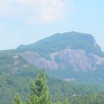 A photo of hazy skies over Whiteside Mountain on August 27