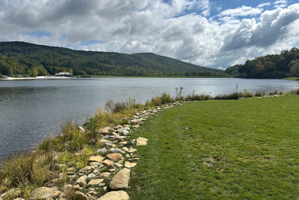 A photo of the Linville River from early September prior to Hurricane Helene