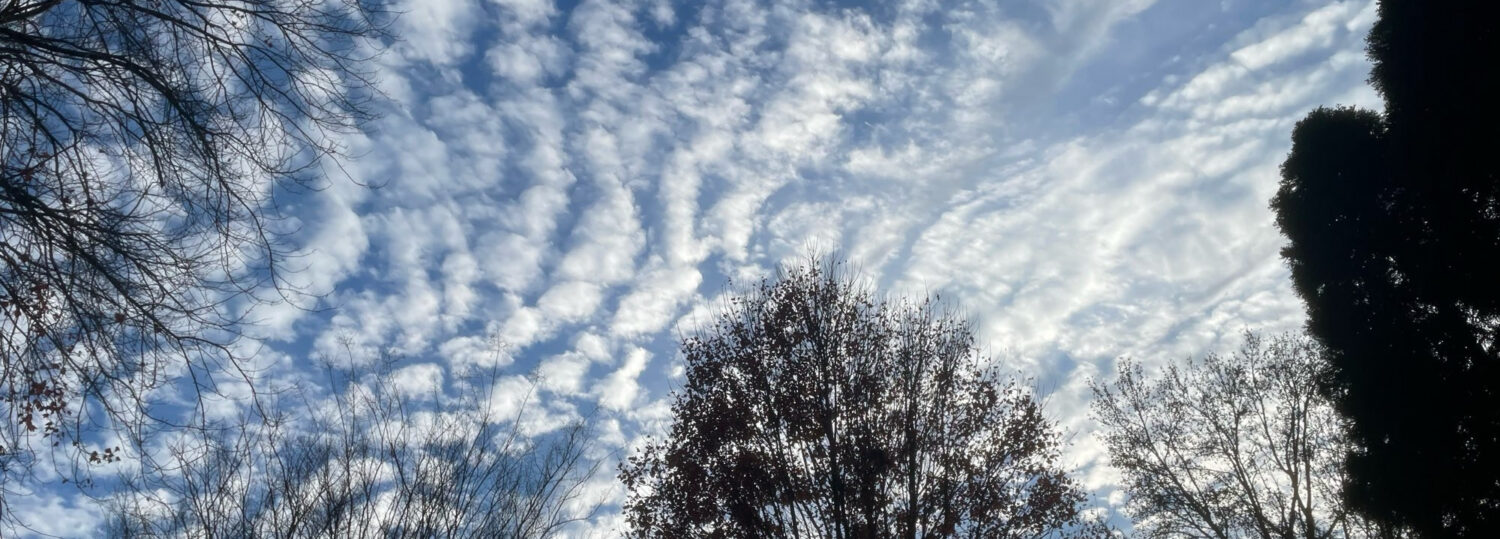 A photo of clouds in the sky over Winston-Salem on November 24