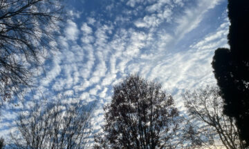 A photo of clouds in the sky over Winston-Salem on November 24