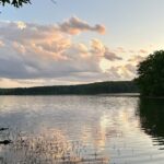 A photo of Salem Lake near sunset on April 26