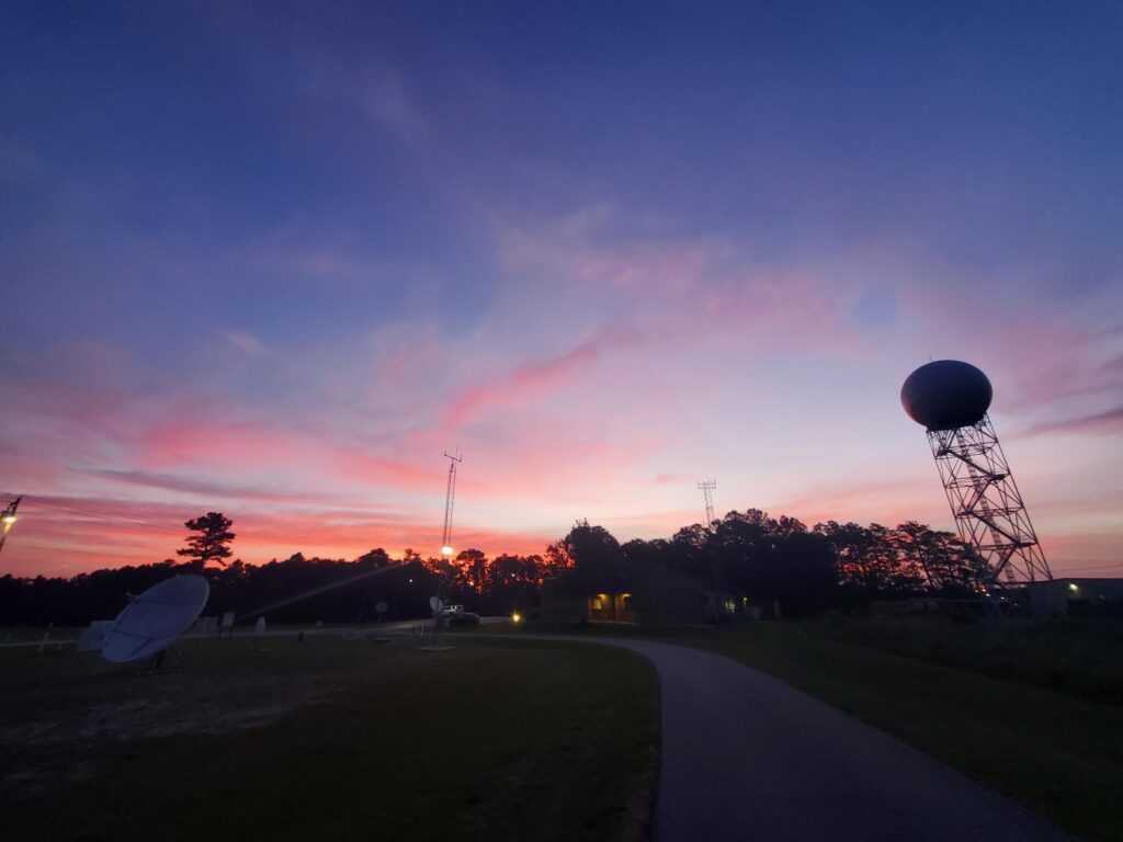 A photo of the sunrise in Newport, NC, on May 18
