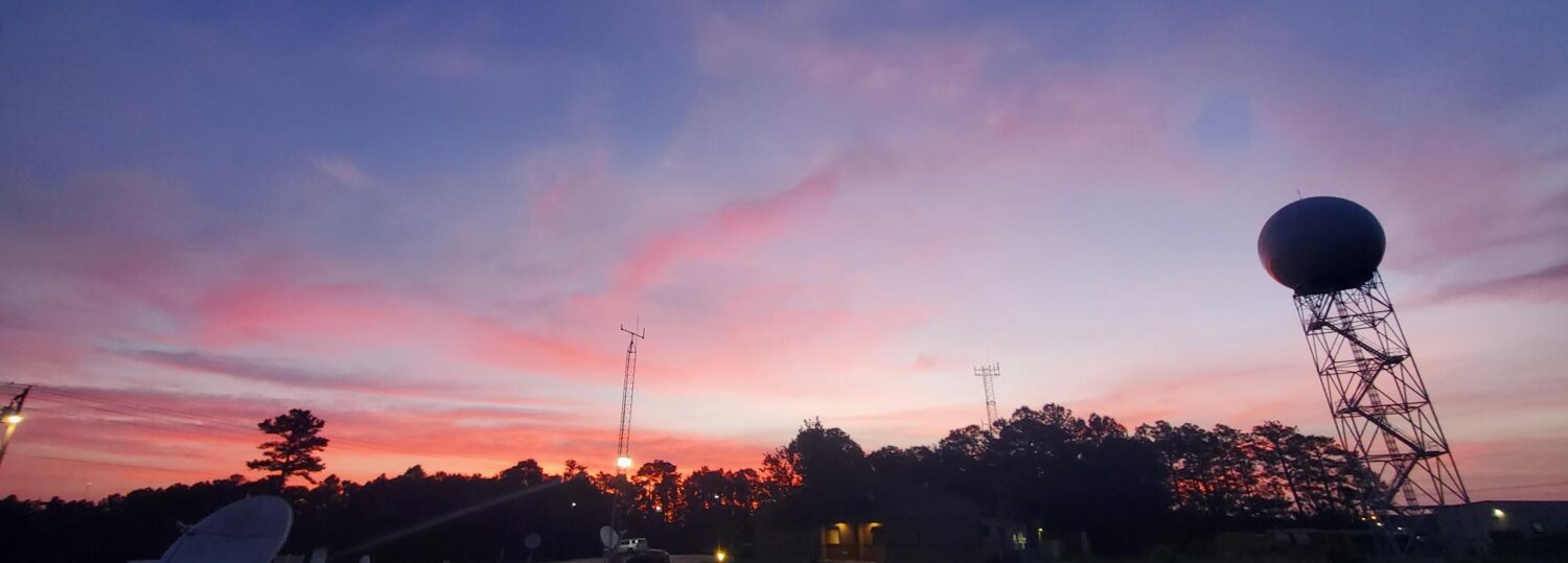 A photo of the sunrise in Newport, NC, on May 18