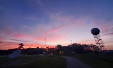 A photo of the sunrise in Newport, NC, on May 18