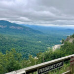 A photo of a scenic overlook under cloudy skies at Chimney Rock State Park earlier this month