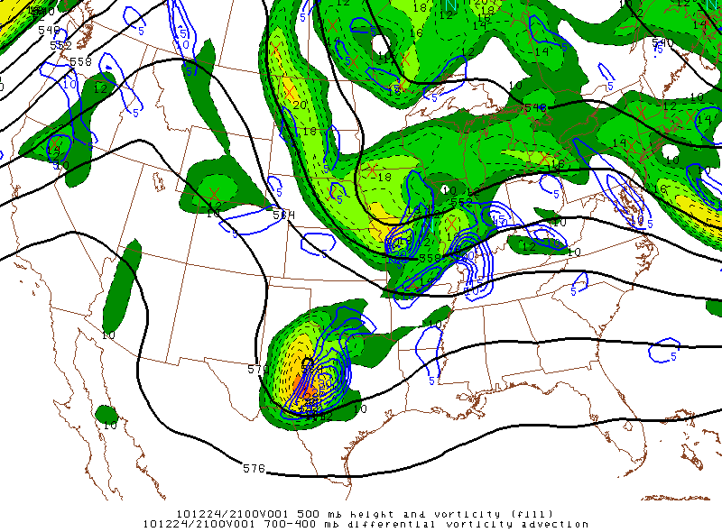 An animation of upper-level vorticity maps on December 25 and 26, 2010